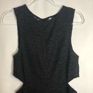 Intimately Free People Sheer Lace Black Dress